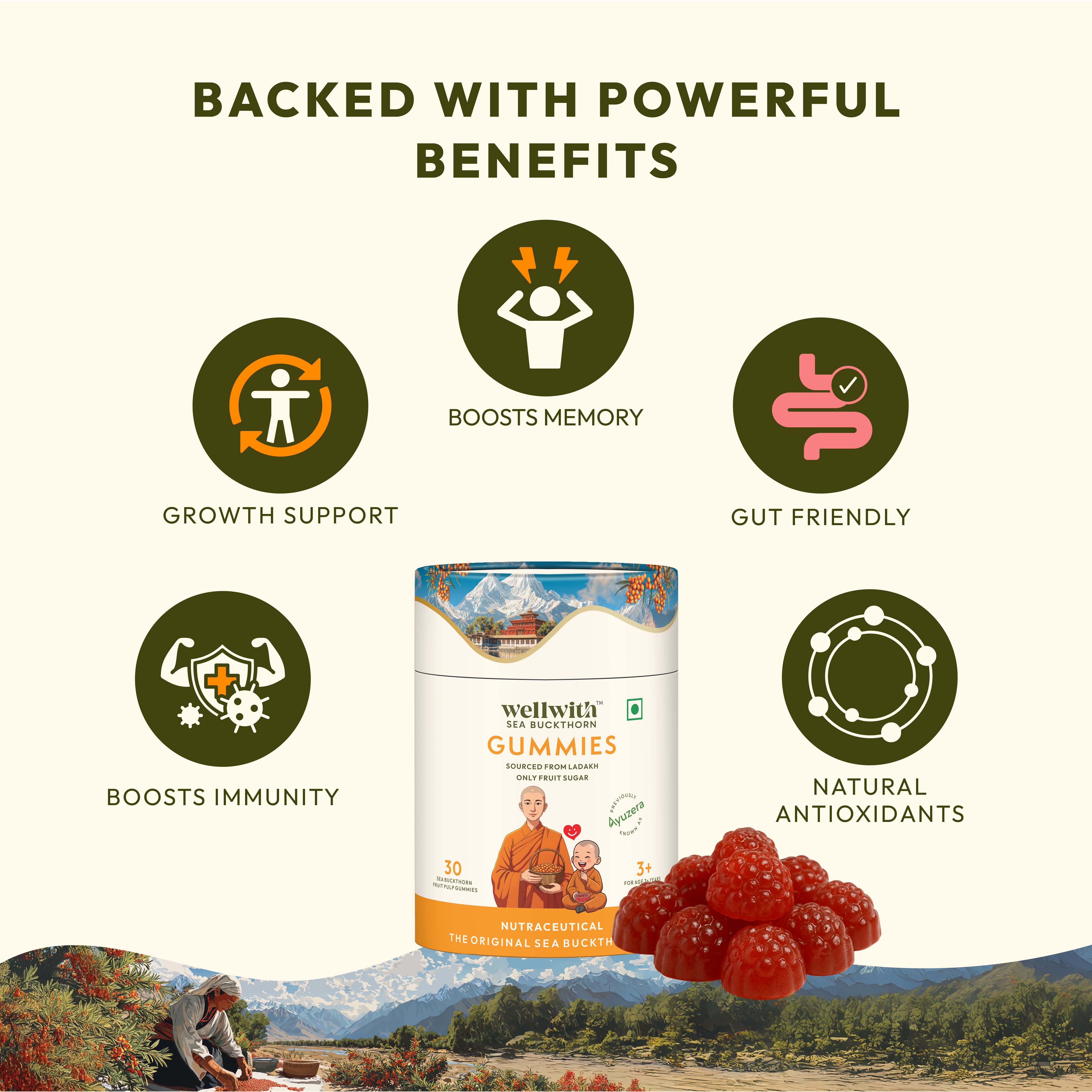 Sea Buckthorn Kids Growth & Immunity Gummies